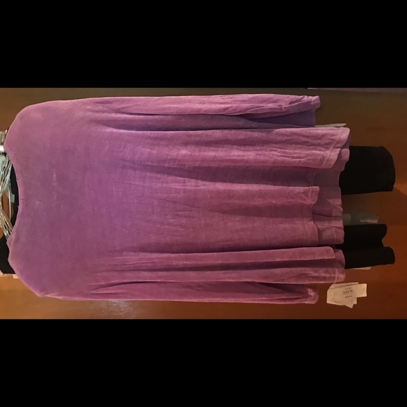 New Vikki Vi Lavender Button Down Top or Jacket 1X Maternity made in USA - Picture 5 of 11